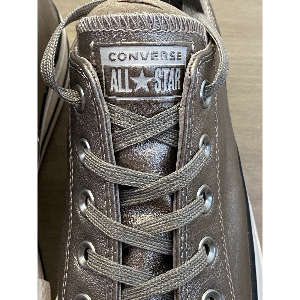 Converse Women's Chuck Taylor All Star Low Top Platform Sneakers Gold Metallic 9 - Picture 5 of 11